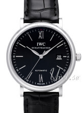 IWC Portofino Sort/Læder Ø40 mm IWC Portofino Sort/Læder Ø40 mm