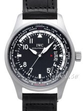 IWC Pilots Worldtimer Sort/Læder Ø45 mm IWC Pilots Worldtimer Sort/Læder Ø45 mm
