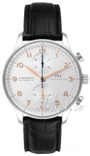 IWC Portuguese Sølvfarvet/Læder Ø40.9 mm IWC Portuguese Sølvfarvet/Læder Ø40.9 mm