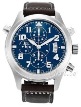 IWC Pilots Classic Blå/Læder Ø44 mm IWC Pilots Classic Blå/Læder Ø44 mm