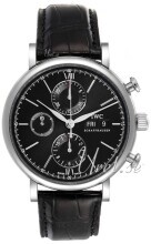 IWC Portofino Chronograph Sort/Læder Ø42 mm IWC Portofino Chronograph Sort/Læder Ø42 mm