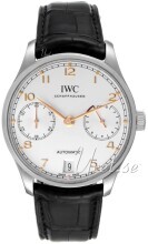 IWC Portuguese Sølvfarvet/Læder Ø42.3 mm IWC Portuguese Sølvfarvet/Læder Ø42.3 mm