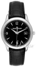 Jaeger LeCoultre Master Control Date Stainless Steel Sort/Læder Jaeger LeCoultre Master Control Date Stainless Steel Sort/Læder