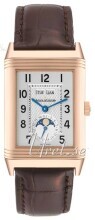 Jaeger LeCoultre Grande Reverso Calendar Pink Gold Sølvfarvet/Læ Jaeger LeCoultre Grande Reverso Calendar Pink Gold Sølvfarvet/Læ