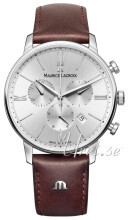 Maurice Lacroix Eliros Chronograph Sølvfarvet/Læder Ø40 mm Maurice Lacroix Eliros Chronograph Sølvfarvet/Læder Ø40 mm
