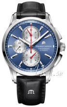 Maurice Lacroix Pontos Chronographe Blå/Læder Ø43 mm Maurice Lacroix Pontos Chronographe Blå/Læder Ø43 mm