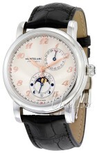 Montblanc Star Sølvfarvet/Læder Ø42 mm Montblanc Star Sølvfarvet/Læder Ø42 mm