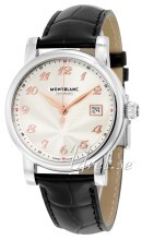 Montblanc Star Sølvfarvet/Læder Ø39 mm Montblanc Star Sølvfarvet/Læder Ø39 mm