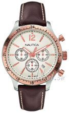 Nautica BFD 104 Antikhvid/Læder Ø44 mm Nautica BFD 104 Antikhvid/Læder Ø44 mm
