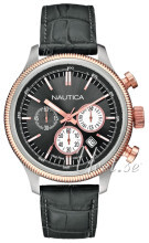 Nautica Chronograph Grå/Læder Ø44 mm Nautica Chronograph Grå/Læder Ø44 mm