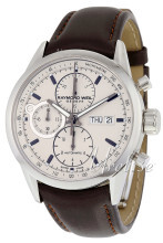 Raymond Weil Freelancer Antikhvid/Læder Ø42 mm Raymond Weil Freelancer Antikhvid/Læder Ø42 mm