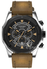 Timecode Suez 1869 Sort/Læder Ø48 mm Timecode Suez 1869 Sort/Læder Ø48 mm