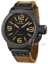 TW Steel Canteen Sort/Læder Ø50 mm TW Steel Canteen Sort/Læder Ø50 mm