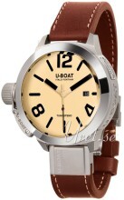U-Boat Classico Beige/Læder Ø50 mm U-Boat Classico Beige/Læder Ø50 mm