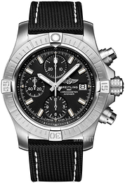 Breitling Avenger Chronograph 43 Sort/Læder Ø43 mm A13385101B1X2