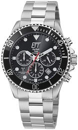 ETT Eco Tech Time Radio-Controlled Sort/Stål Ø44 mm EGS-11607-25M