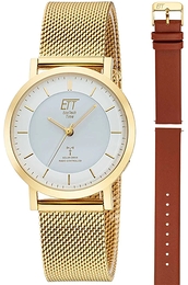 ETT Eco Tech Time Atacama Hvid/Guldtonet stål Ø36 mm ELS-11619-11MS