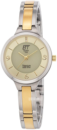 ETT Eco Tech Time Titanium Beige/Gul guldtonet stål Ø28 mm ELS-12148-61M