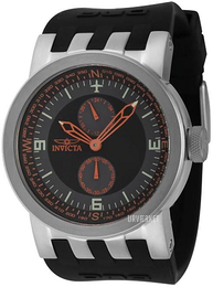 Invicta Dna Sort/Gummi Ø46 mm 44226