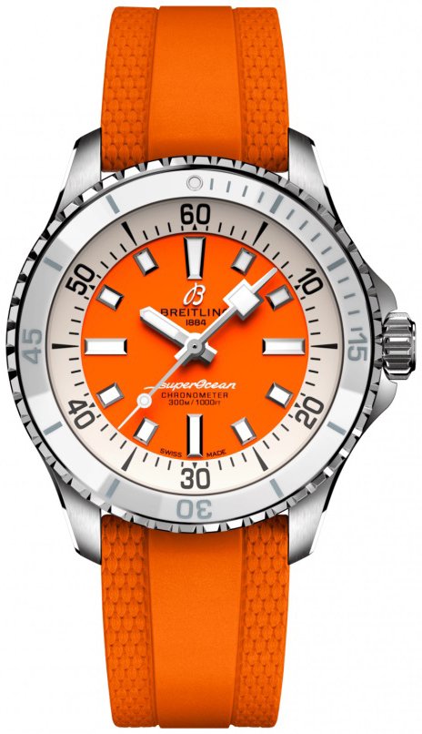 Breitling A17377211O1S1 Superocean Automatic 36 Orange/Gummi Ø36 mm