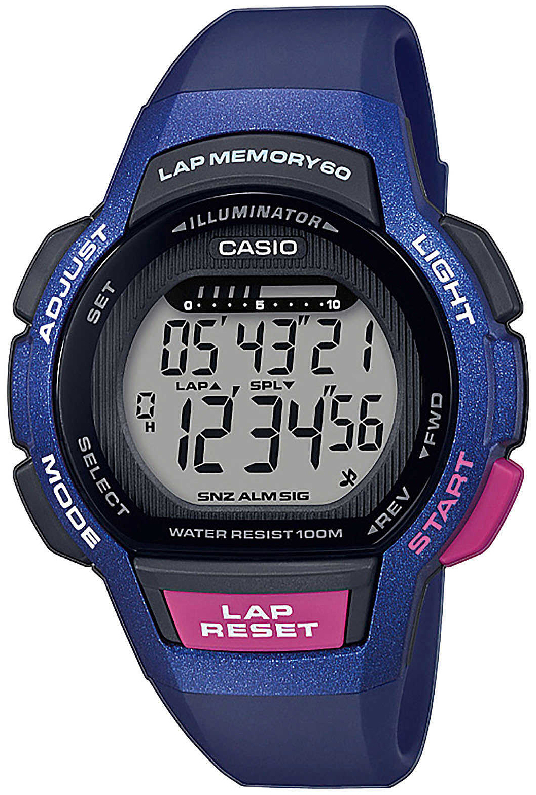 Casio Collection Dameur LWS-1000H-2AVEF LCD/Resinplast Ø37.2 mm
