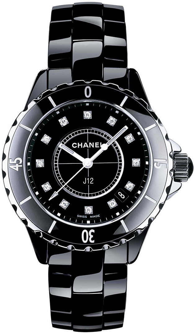 Chanel J12 Dameur H1625 Sort/Keramik Ø33 mm