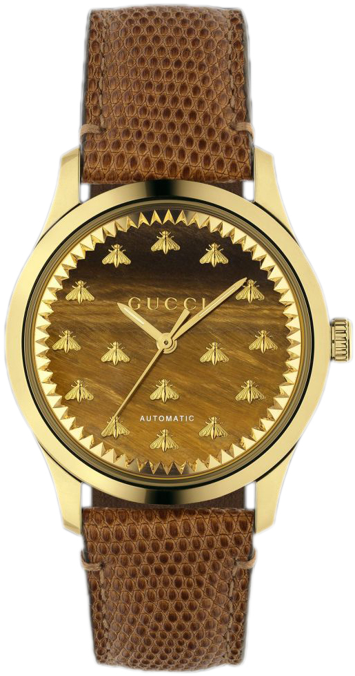 Gucci G-Timeless YA1264121 Brun/Læder Ø38 mm