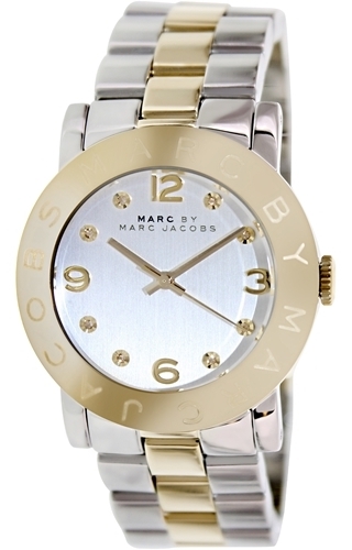 Marc by Marc Jacobs MBM3139 Amy Sølvfarvet/Gul guldtonet stål Ø36 mm