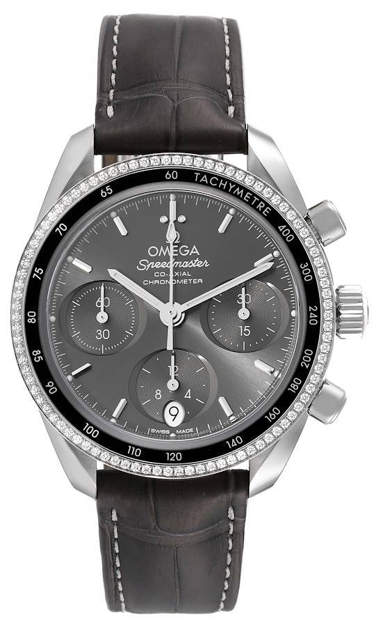 Omega 324.38.38.50.06.001 Speedmaster Chronograph 38Mm Grå/Læder Ø38 mm