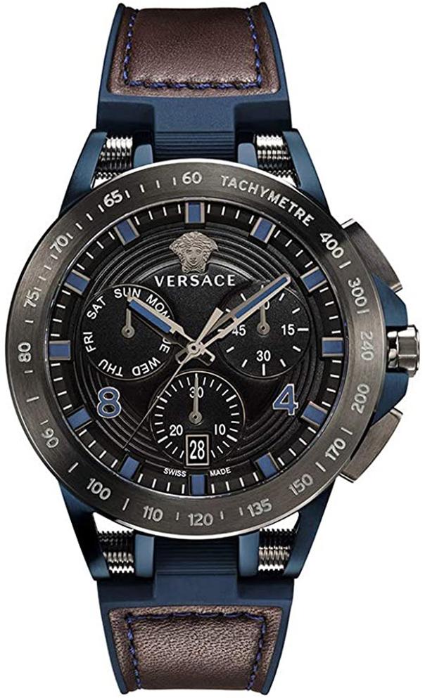 Versace VERB00218 Sport Tech Sort/Gummi Ø45 mm